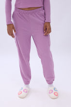 Pantalon de jogging pyjama en tricot gaufré thumbnail 17