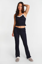 Débardeur pyjama en tricot gaufré à bordure en dentelle thumbnail 8