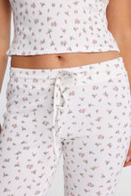 Pantalon pyjama à jambe semi-évasée en tricot gaufré thumbnail 3