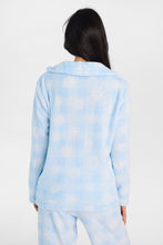 Chemise pyjama pelucheux à manches longues surdimensionnée graphique thumbnail 4
