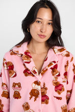 Chemise pyjama pelucheux à manches longues surdimensionnée graphique thumbnail 10