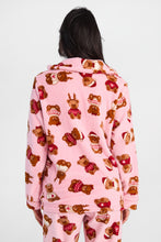Chemise pyjama pelucheux à manches longues surdimensionnée graphique thumbnail 11