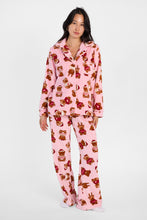 Chemise pyjama pelucheux à manches longues surdimensionnée graphique thumbnail 12