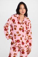 Chemise pyjama pelucheux à manches longues surdimensionnée graphique thumbnail 9