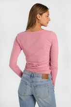 Winged Heart Rhinestones Applique Long Sleeve Slash Neck Top thumbnail 3