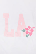T-shirt coupe garçonne imprimé LA Hibiscus thumbnail 2