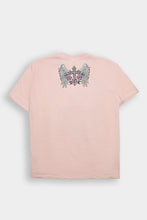 T-shirt coupe garçonne imprimé Crâne Ailes Roses Cur Croix thumbnail 2