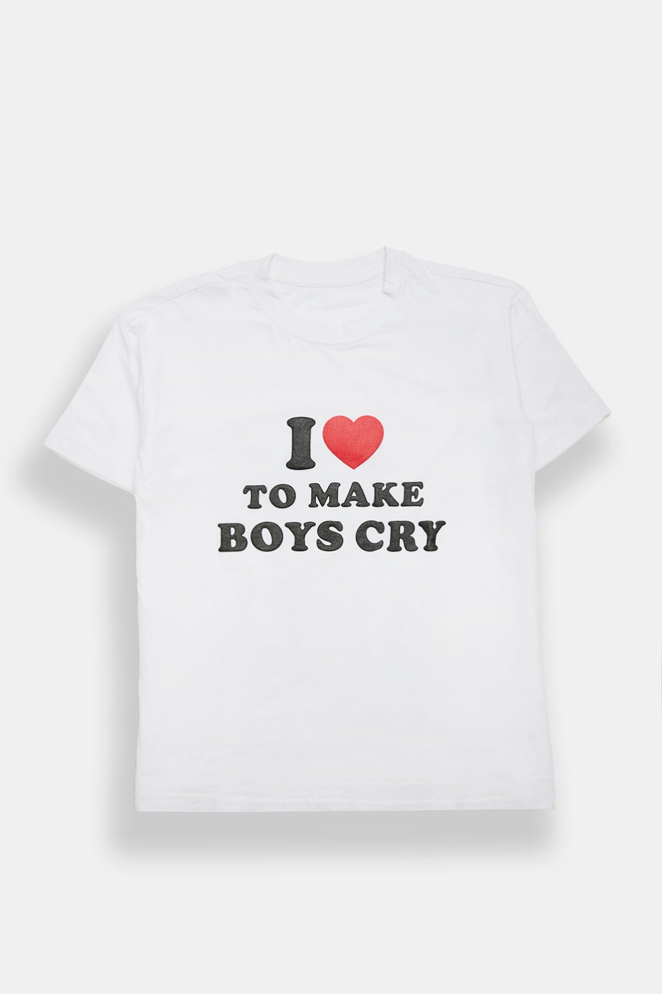 T-shirt coupe garçonne imprimé I Love To Make Boys Cry