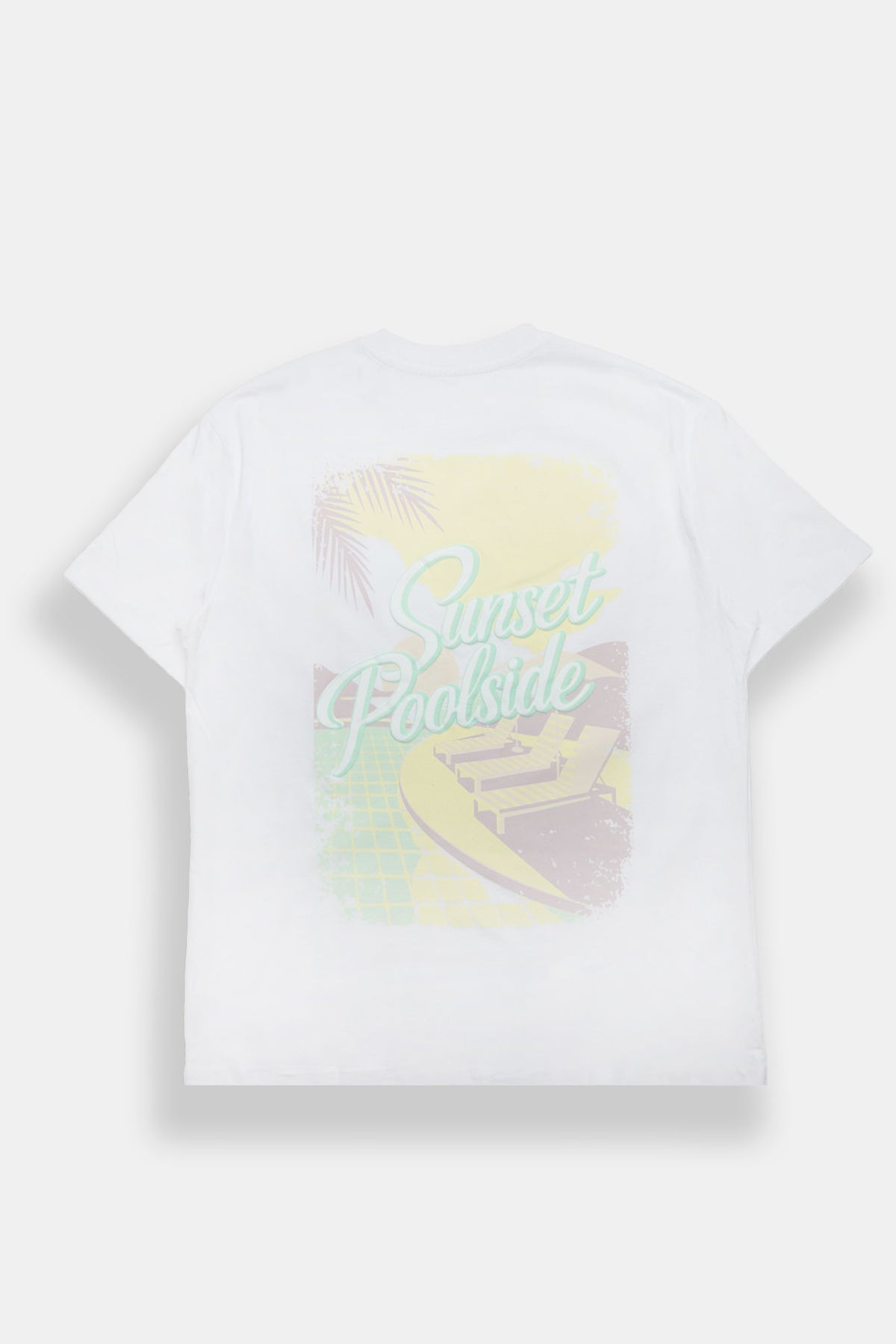 Sunset Poolside Graphic Super Soft Boyfriend Tee