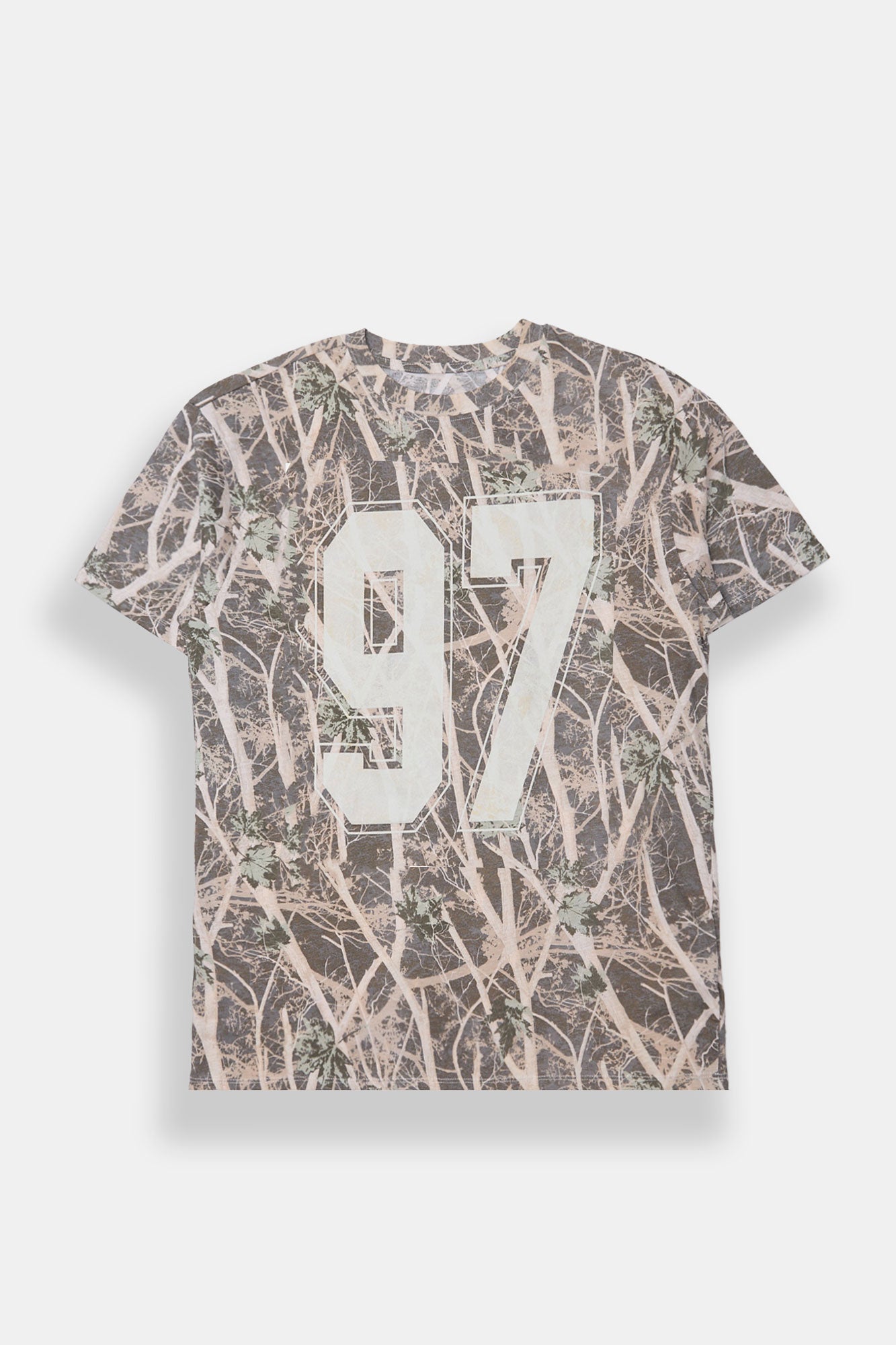 T-shirt coupe garçonne imprimé camouflage 97