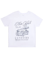 T-shirt décontracté imprimé graphique New York Customs thumbnail 1