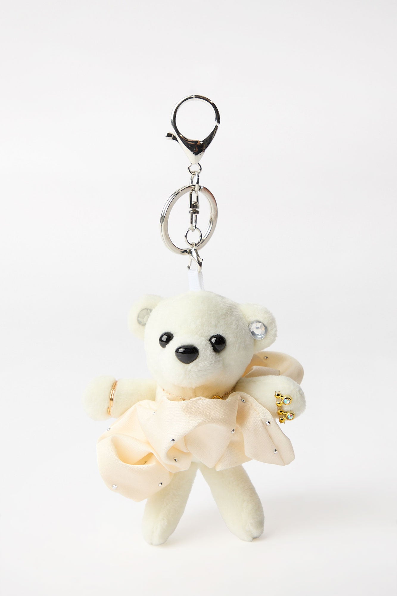 Porte-clés pelucheux à thème ours en peluche