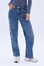 High Rise Cargo Baggy Straight Jean thumbnail 1