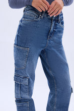 High Rise Cargo Baggy Straight Jean thumbnail 3