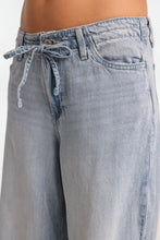Low-Rise Ultra Wide Leg Drawstring Jeans thumbnail 6