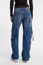 Low Rise D-Ring Cargo Denim Pants thumbnail 3