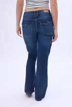 Mid Rise Cargo Flare Jeans thumbnail 2