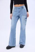 Mid Rise Cargo Flare Jeans thumbnail 5