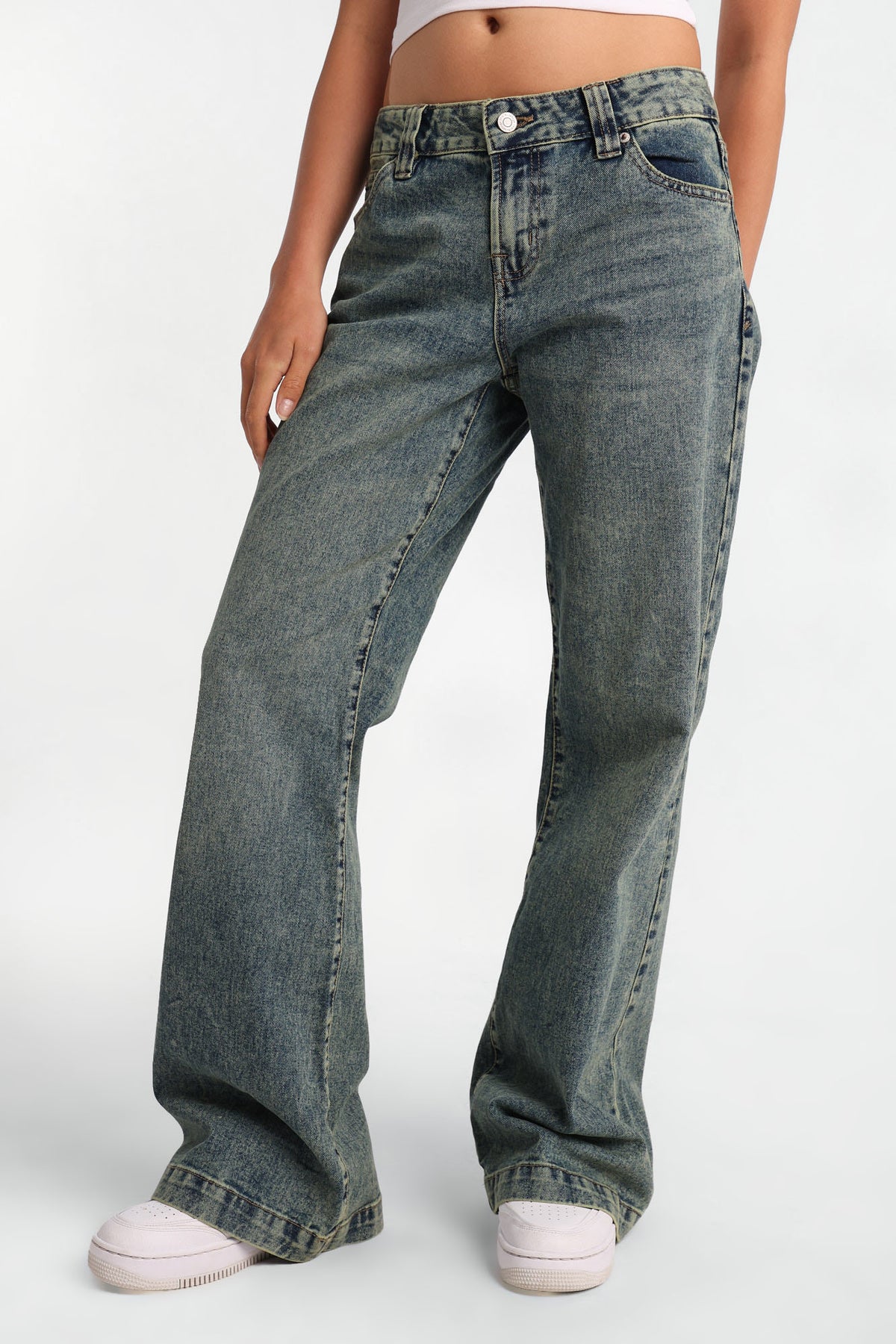 Low Rise Bootcut Jeans