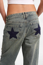 Star Patch Embroidered Chloe Low Rise Baggy Jeans thumbnail 1