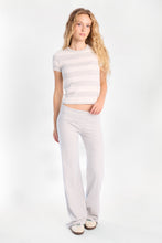 T-shirt en tricot côtelé à rayures thumbnail 5