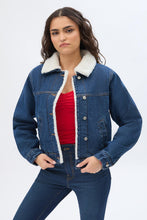 Sherpa-Lined Denim Jacket thumbnail 2