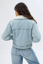 Sherpa-Lined Denim Jacket thumbnail 7