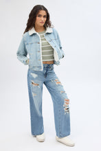 Sherpa-Lined Denim Jacket thumbnail 8