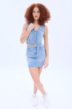 Denim Button-Up Vest thumbnail 2