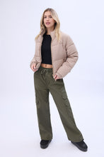 Cropped Mock Neck Puffer Jacket thumbnail 4