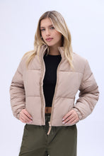 Cropped Mock Neck Puffer Jacket thumbnail 1