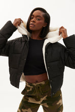 Sherpa-Lined Hooded Puffer Jacket thumbnail 2