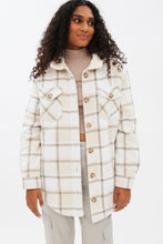 Sherpa-Lined Button-Up Shacket thumbnail 1