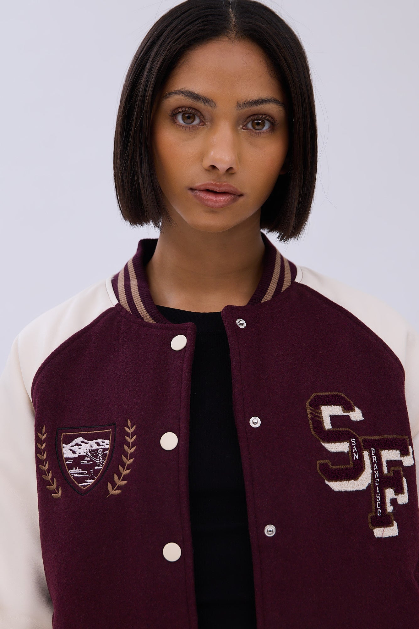 Embroidered Varsity Jacket – Bluenotes