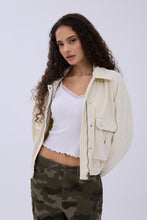 Corduroy Oversized Cargo Bomber Jacket thumbnail 1