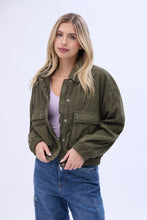 Corduroy Oversized Cargo Bomber Jacket thumbnail 1