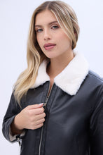 Faux Shearling Motorcycle Jacket thumbnail 3