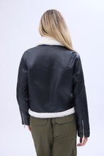 Faux Shearling Motorcycle Jacket thumbnail 4