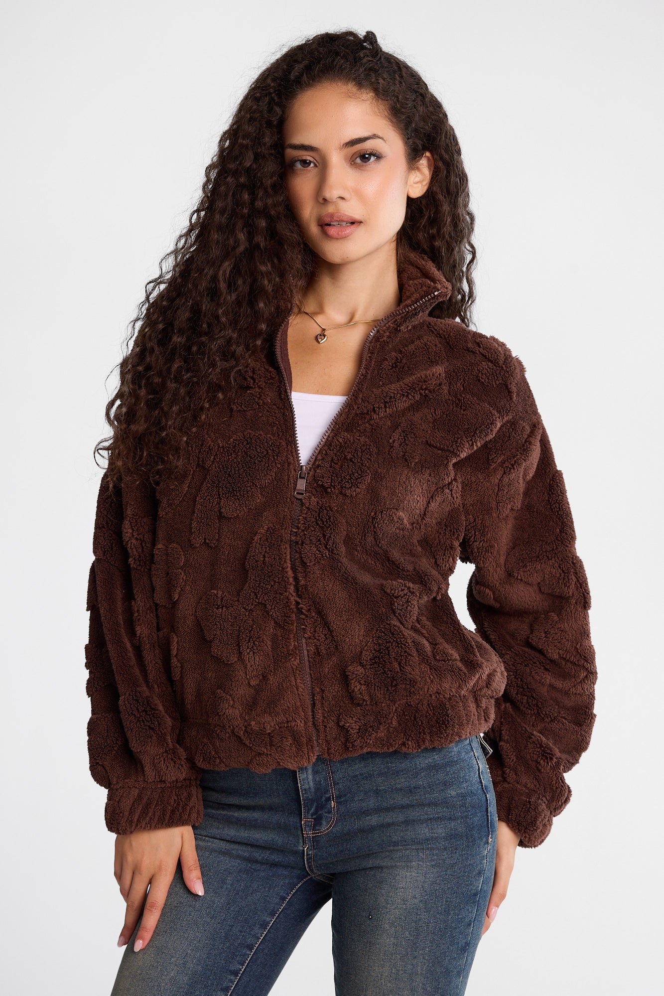 Sherpa Zip-Up Sweatshirt