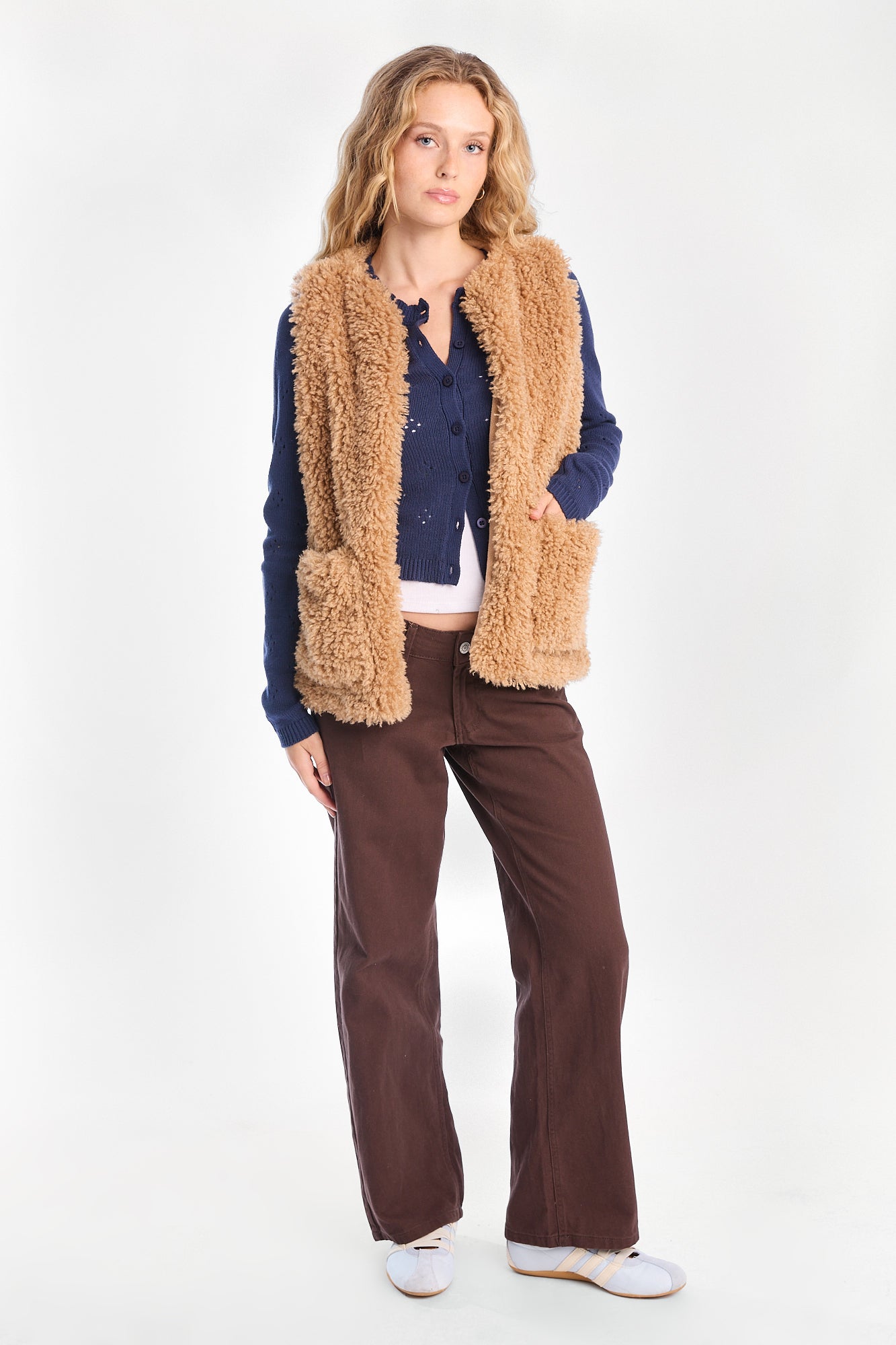 Sherpa Faux-Fur Vest – Bluenotes