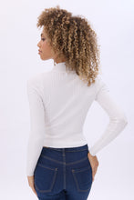 Quarter-Zip Ribbed Long Sleeve Mock Neck Sweater thumbnail 13