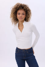 Quarter-Zip Ribbed Long Sleeve Mock Neck Sweater thumbnail 10