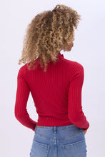 Quarter-Zip Ribbed Long Sleeve Mock Neck Sweater thumbnail 16