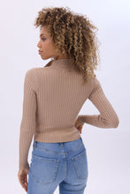 Quarter-Zip Ribbed Long Sleeve Mock Neck Sweater thumbnail 20