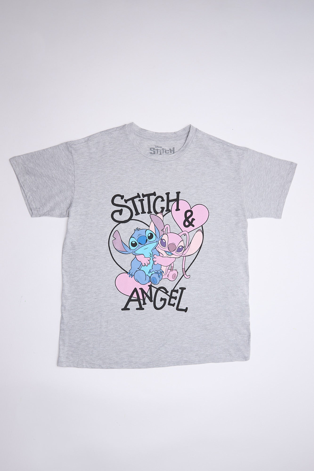 Stitch And Angel Heart Graphic Relaxed Tee