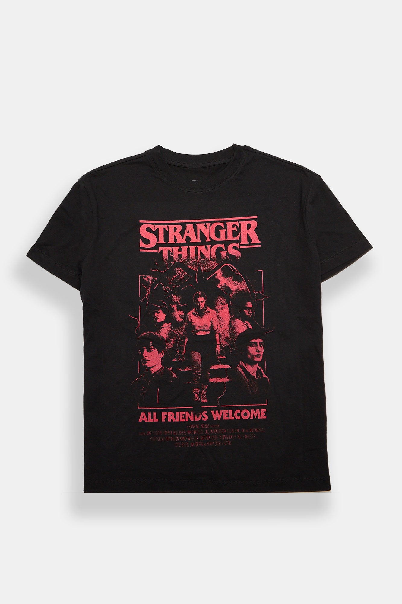 Stranger Things All Friends Welcome Graphic Boyfriend Tee