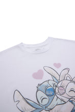 T-shirt classique imprimé graphique Stitch calin thumbnail 2