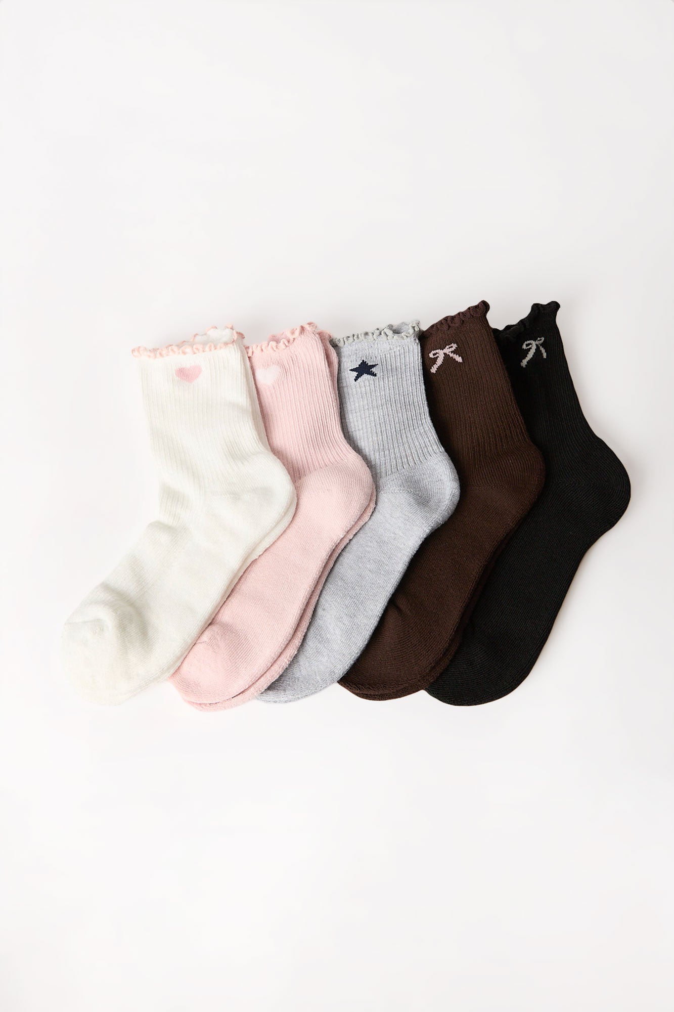 Lettuce Edge Crew Socks 5-Pack
