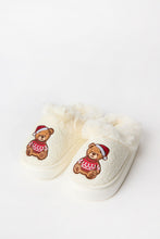 Holiday Bear Faux-Shearling Scuff Plush Slippers thumbnail 1