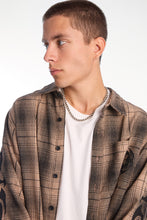 Abstract Print Cotton Flannel Plaid Button-Up Boxy Shirt thumbnail 2